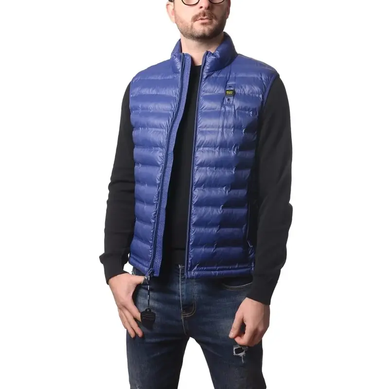 giubbotto smanicato da uomo arvale imbottito blu interno verde