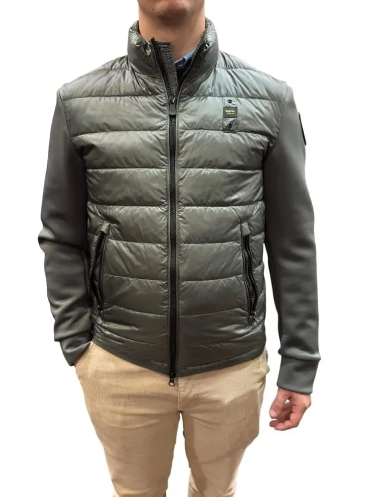 giubbotto verde militare uomo logo sul braccio