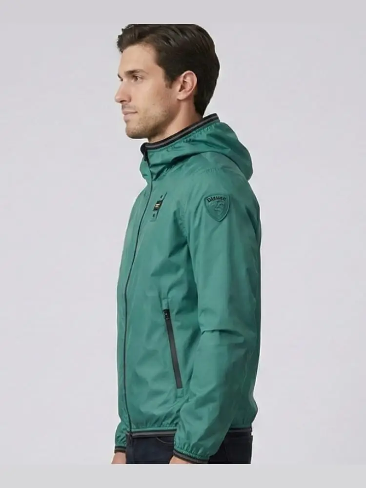 giubbotto verde uomo logo sul braccio miniatura 2