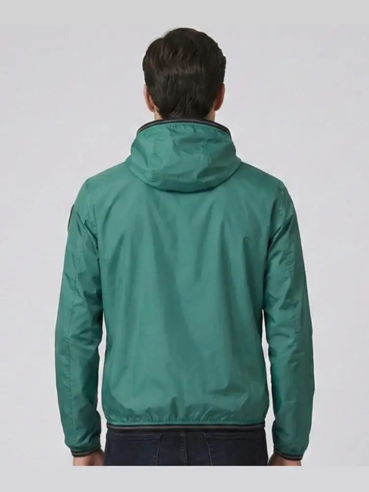 giubbotto verde uomo logo sul braccio miniatura 3
