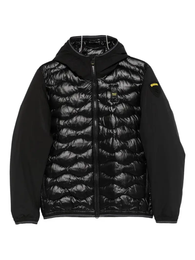 Piumino con cappuccio nero