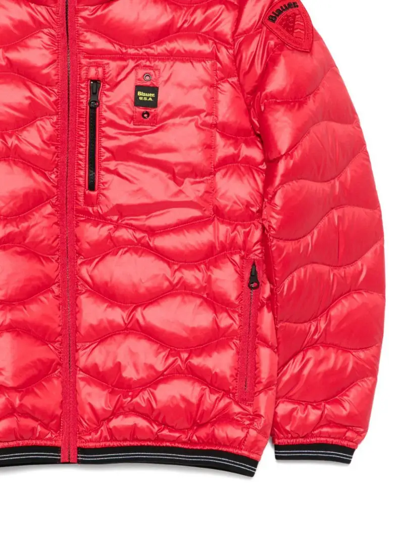 Piumino con cappuccio rosso miniatura 3