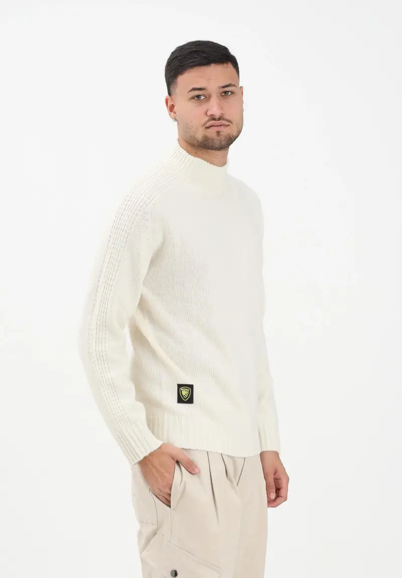 Maglione a mezzo collo Joseph panna da uomo miniatura 2