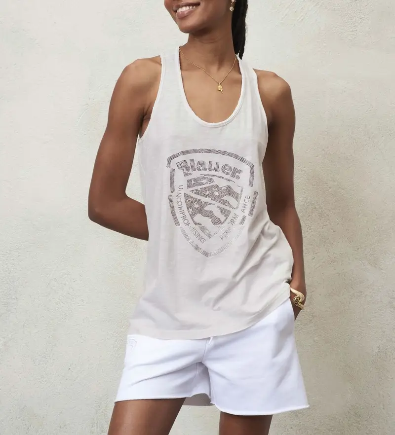 Blauer T-shirt Donna Bianco 4036684