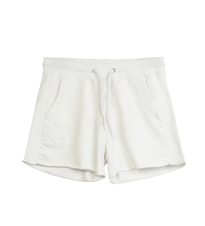per donna 25SBLDP05205 Pantaloncini in pile bianco Maida (S), Casual, Cotone