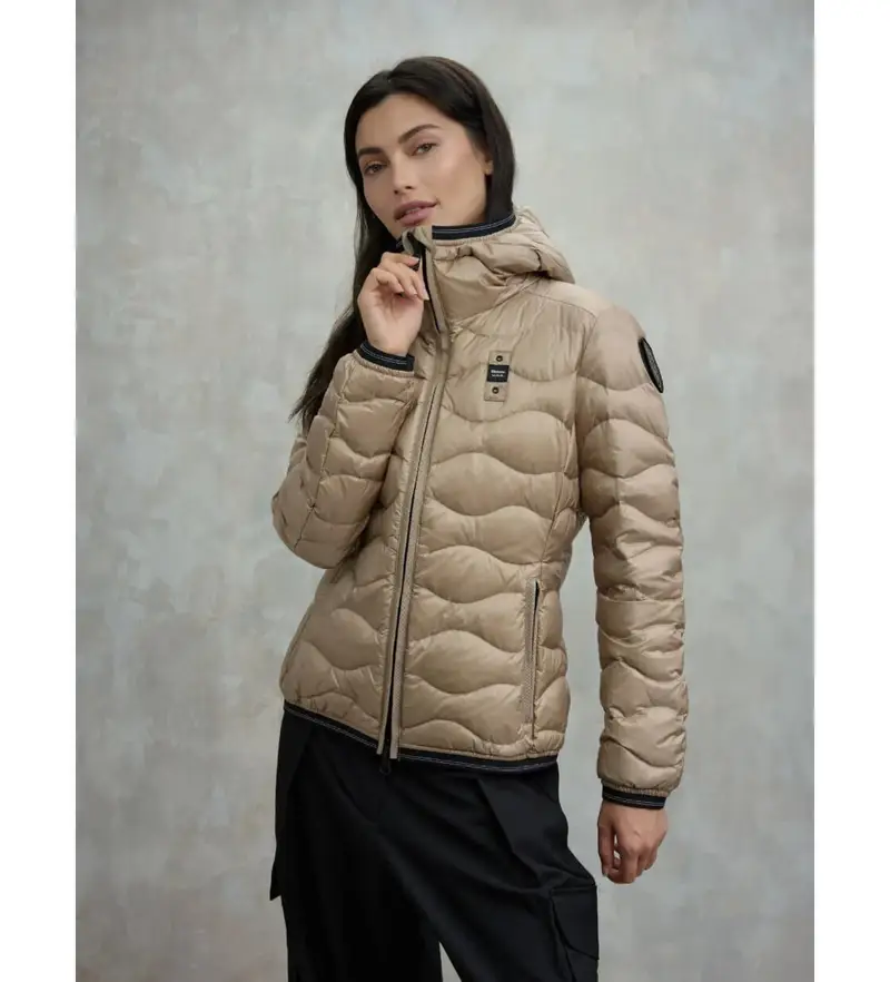 per donna 25WBLDC03095 Piumino beige Camelia Wave (M), Casual, Poliamide