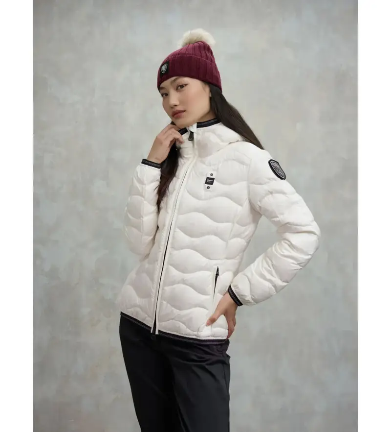 per donna 25WBLDC03095 Piumino bianco Camelia Wave (L), Casual, Poliamide