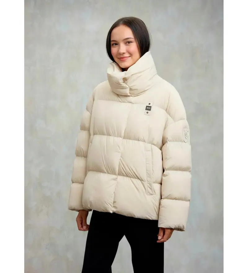 per donna 25WBLDC03166 Piumino corto Beige Nuvola Ross (M), Casual, Nylon