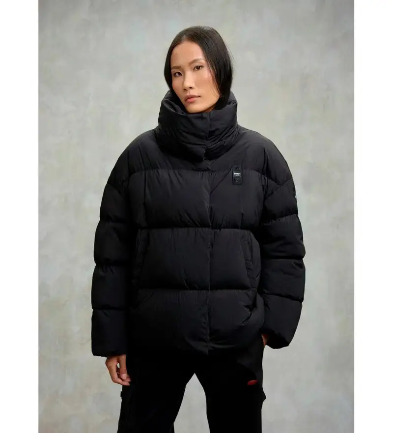 per donna. 25WBLDC03166 Piumino corto Nuvola Ross nero (L), Casual, Nylon