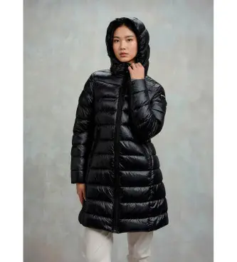 per donna 25WBLDK02069 Giacca lunga Adelaide in nero (M), Casual, Poliamide