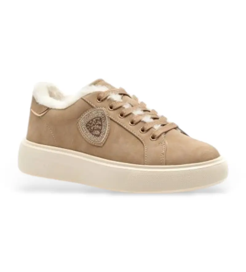 per donna F5VENUS05 Sneakers Venus in pelle marrone (37), 1 a 3 cm, Stringhe, Casual Bianco