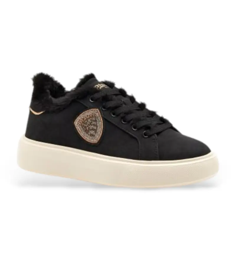 per donna F5VENUS05 Sneakers Venus in pelle nera (36), Nero, 1 a 3 cm, Stringhe, Casual Bianco