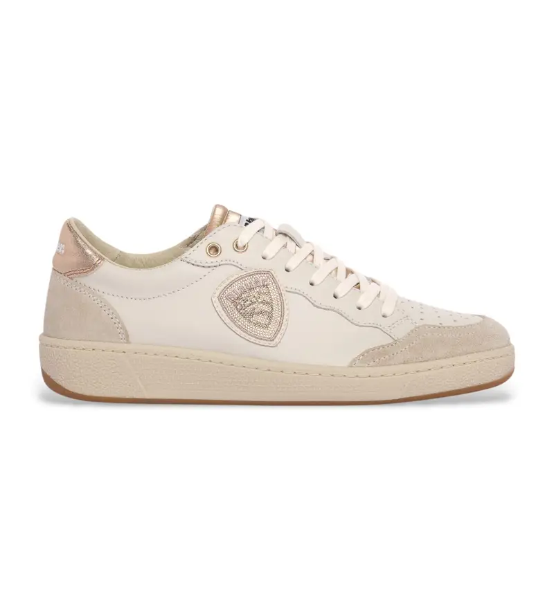 per donna S5OLYMPIA11 Sneakers Olympia11 in pelle beige (36), Basso, Stringhe, Casual