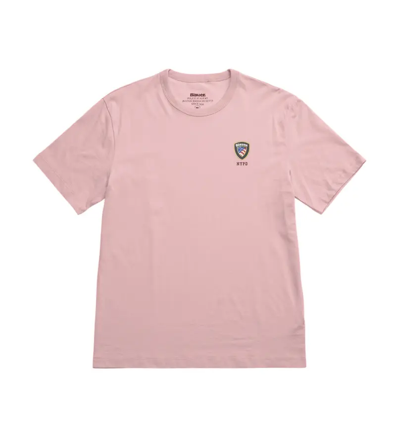 per uomo 25SBLUH02196 Maglietta rosa NYPD Irving (M), Casual, Cotone, Manica corta