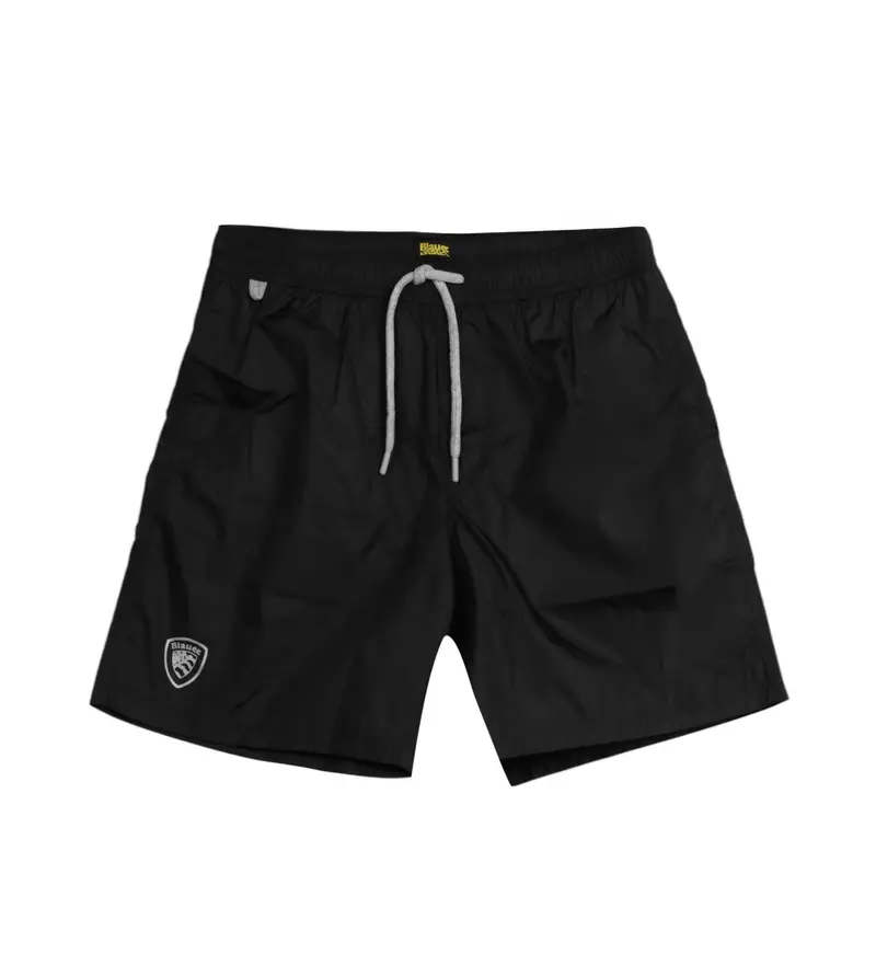 per uomo 25SBLUN02515 Costume da bagno con logo nero (S), Beachwear, Poliestere