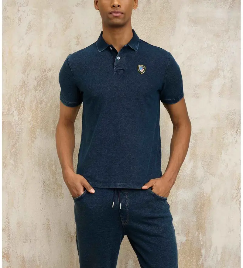 Blauer Polo Uomo Blu 4040706