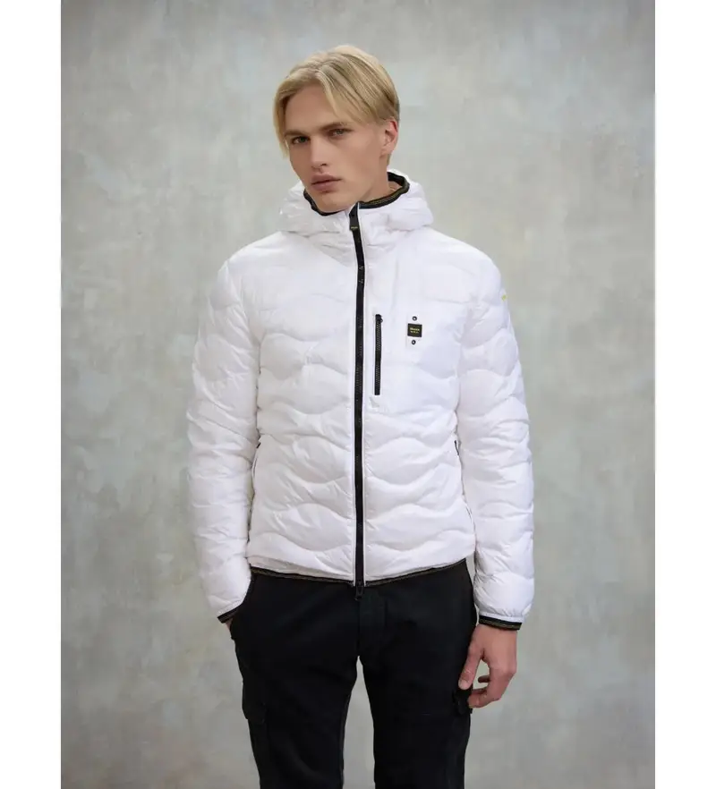 per uomo 25WBLUC03074 Giacca in piumino bianco ondulato Wave (XXL), Casual, Poliestere