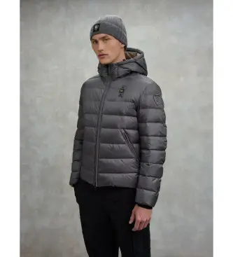 per uomo 25WBLUC03086 Piumino grigio con cappuccio Acton (XL), Casual, Poliamide