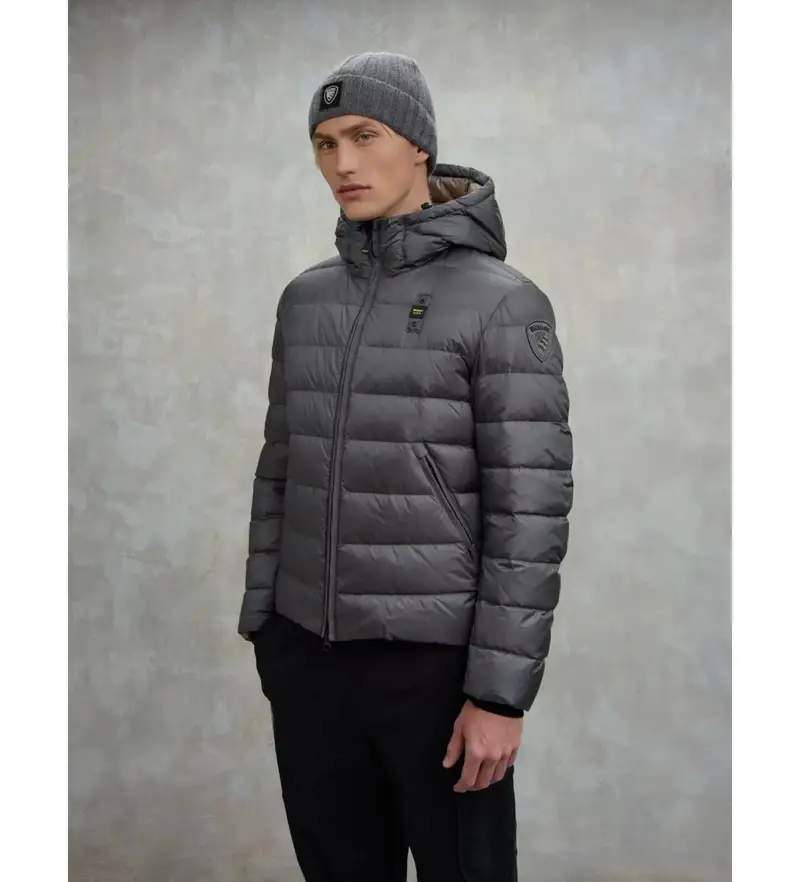 per uomo 25WBLUC03086 Piumino grigio con cappuccio Acton (XXL), Casual, Poliamide