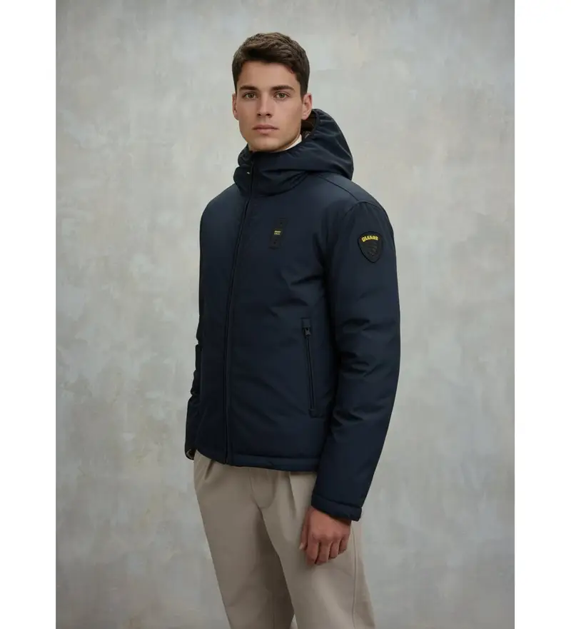 per uomo 25WBLUC06082 Piumino reversibile Ballard in nylon e neoprene blu navy (XXL), Casual, Poliestere