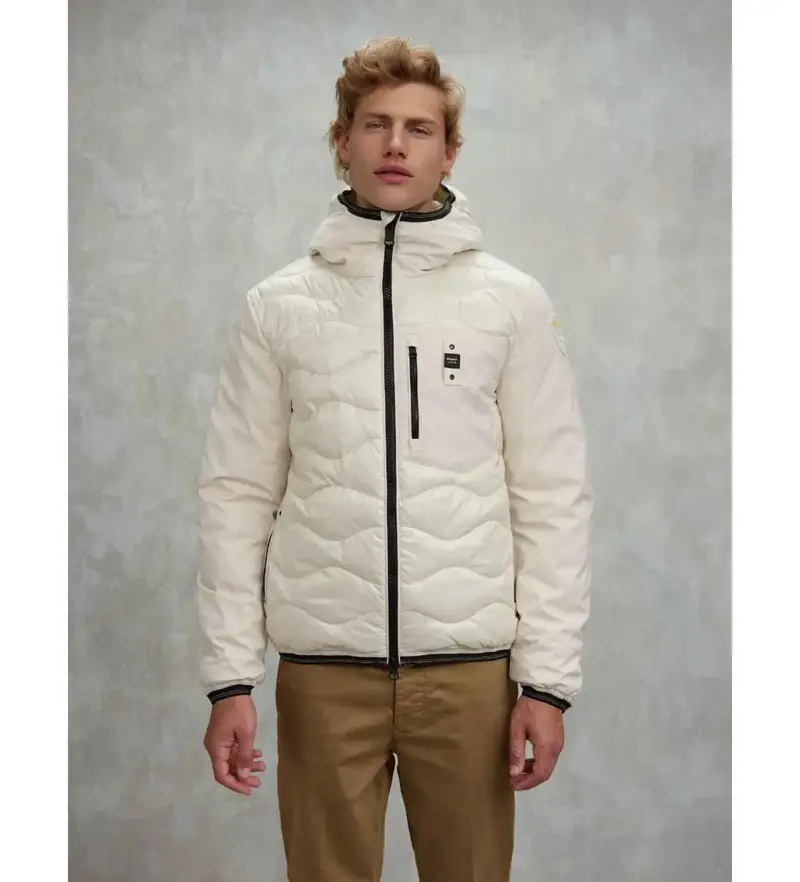 per uomo 25WBLUC08078 Piumino Albert bianco sporco (XXL), Beige, Casual, Poliestere