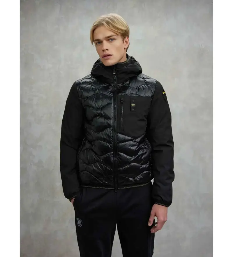 per uomo 25WBLUC08078 piumino nero Albert (L), Casual, Poliestere