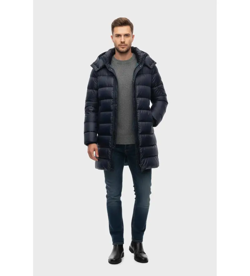 per uomo 25WBLUK03147 Cappotto blu navy (XXL), Casual, Poliamide