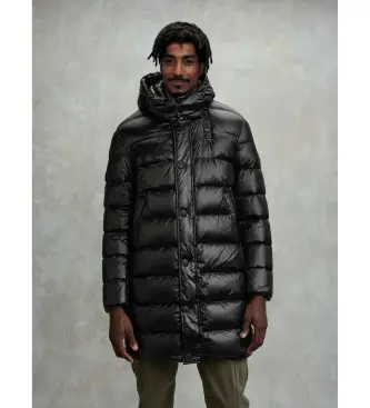 per uomo 25WBLUK03147 Cappotto nero in piuma (XL), Casual, Poliamide