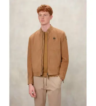 per uomo 26SBLUL02434 Giacca corta marrone Cypherlis (M), Casual, Pelle