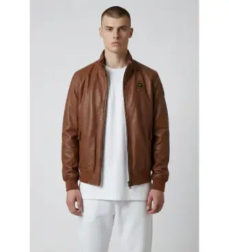 per uomo 26SBLUL02441 Giacca in pelle marrone Coniston (M), Casual