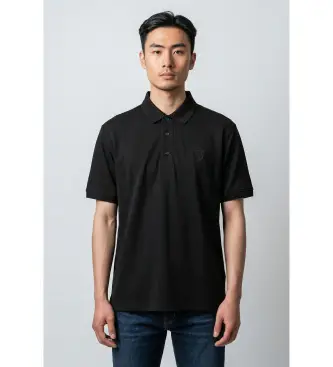 per uomo 26SBLUT02298 Polo Black Albans (S), Nero, Casual, Cotone, Manica corta