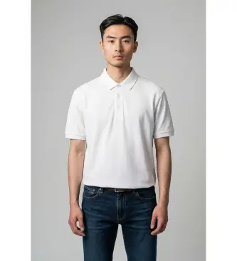 per uomo 26SBLUT02298 Polo White Albans (S), Bianco, Casual, Cotone, Manica corta