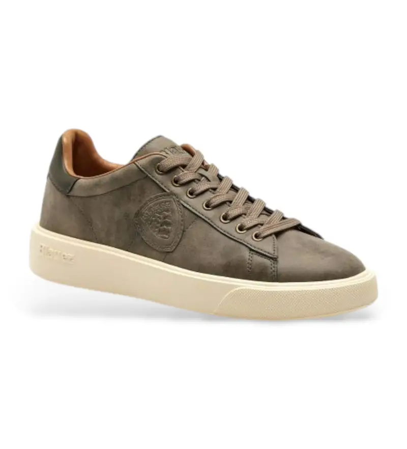 per uomo. F5BUCK01 Sneakers Scarpa in pelle color tortora (41), Basso, Stringhe, Casual, Taupe