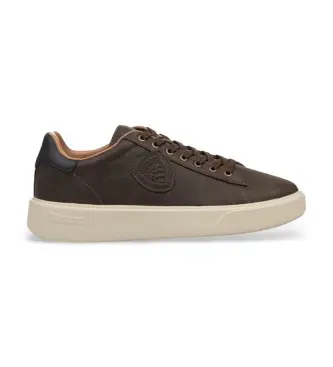 per uomo F5BUCK01 Sneakers Scarpa in pelle marrone (45), Basso, Stringhe, Casual