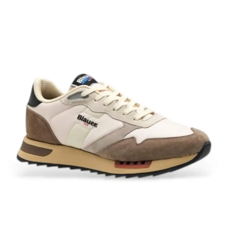 per uomo F5RYDER01 Sneakers Ryder in pelle color tortora (42), Basso, Stringhe, Casual
