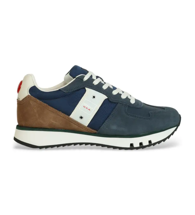 per uomo S5TOKYO01 Sneakers in pelle blu navy Tokyo01 (44), Basso, Stringhe, Casual