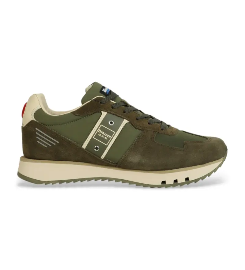 Blauer Sneakers Uomo Tokyo01 in pelle verde