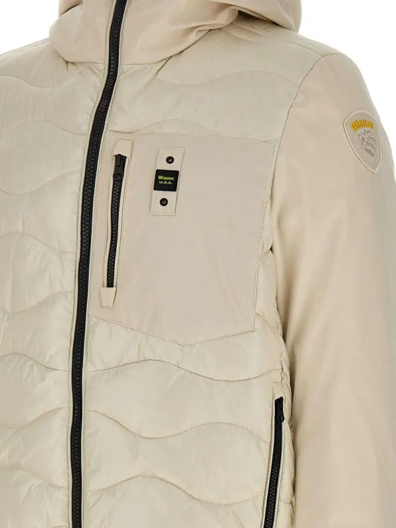 Piumino Albert con cappuccio colori neutri Bianco miniatura 3