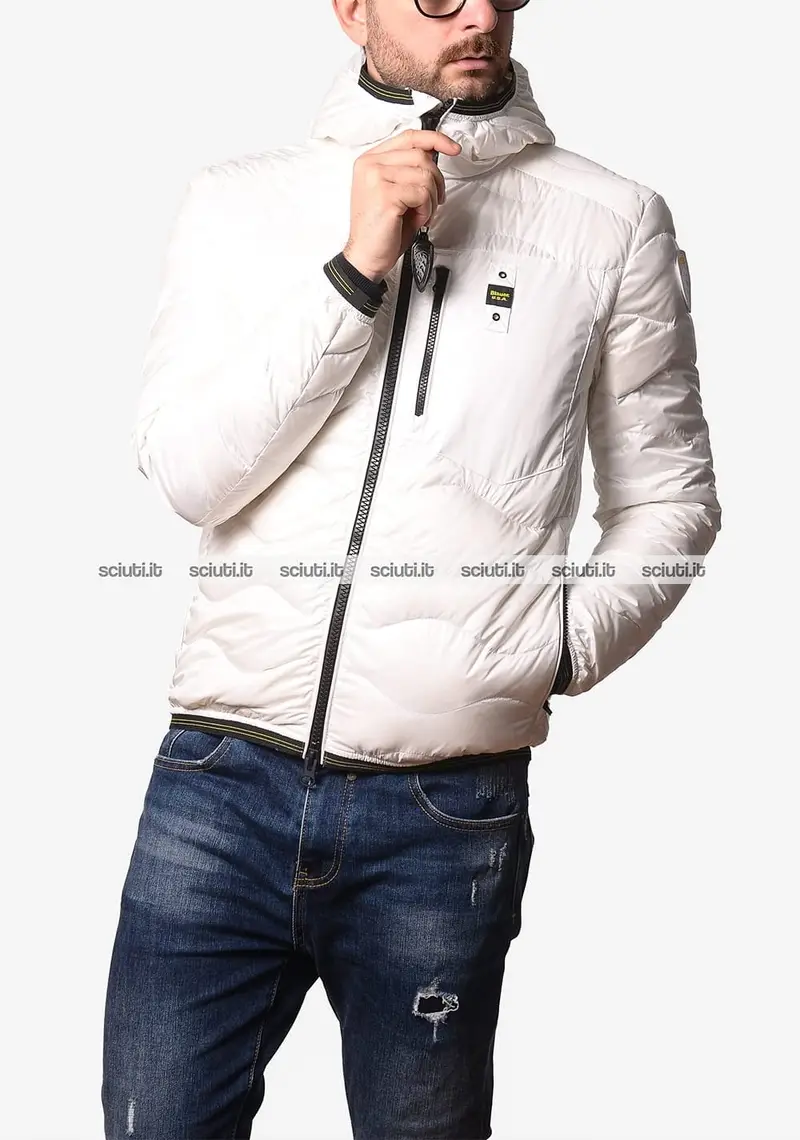 Piumino Blauer uomo bianco leggero Wave