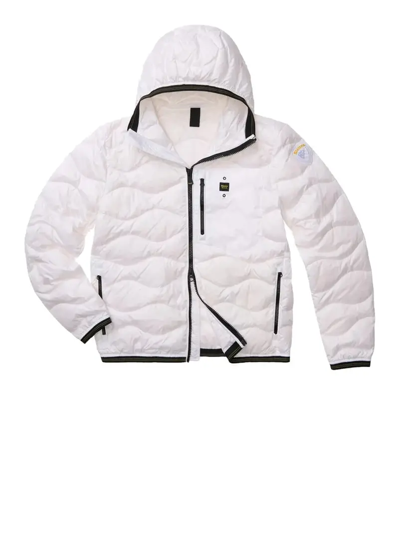 piumino blauer wave da uomo - bianco