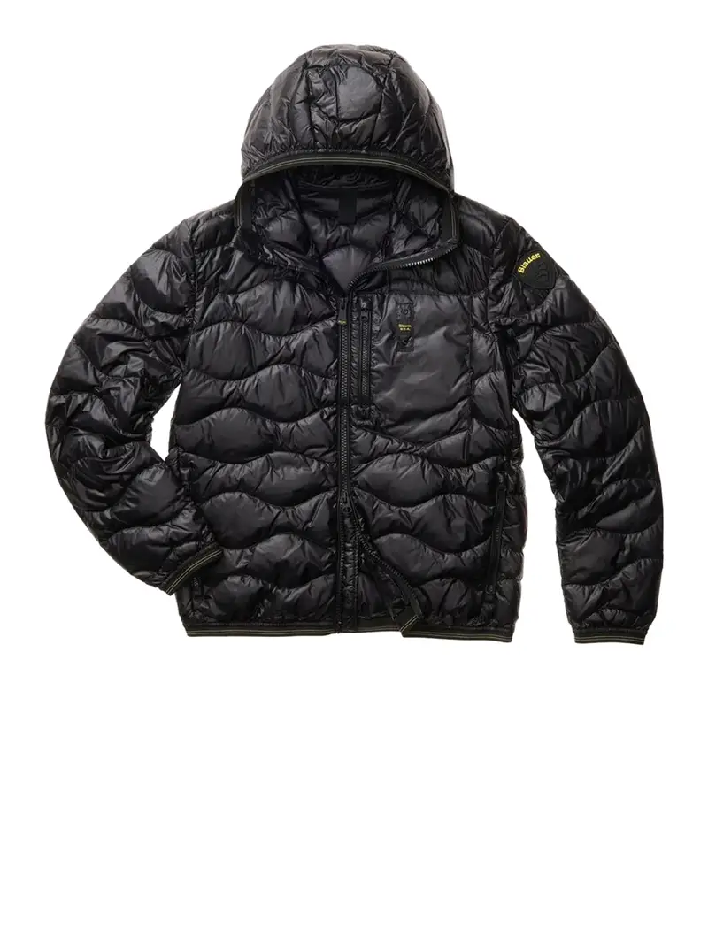 piumino blauer wave da uomo - nero