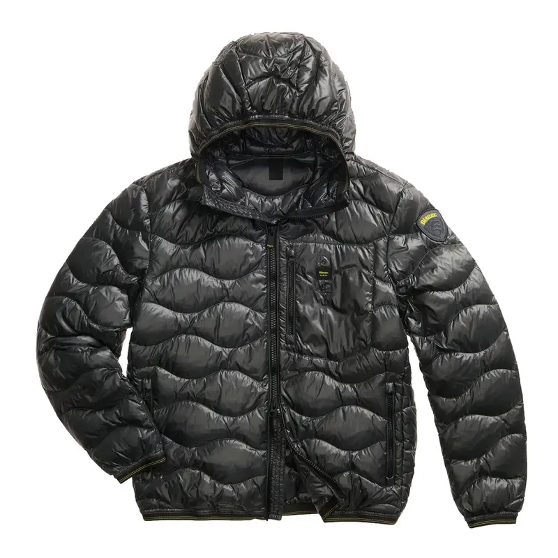 PIUMINO CON CAPPUCCIO AD ONDE WAWE