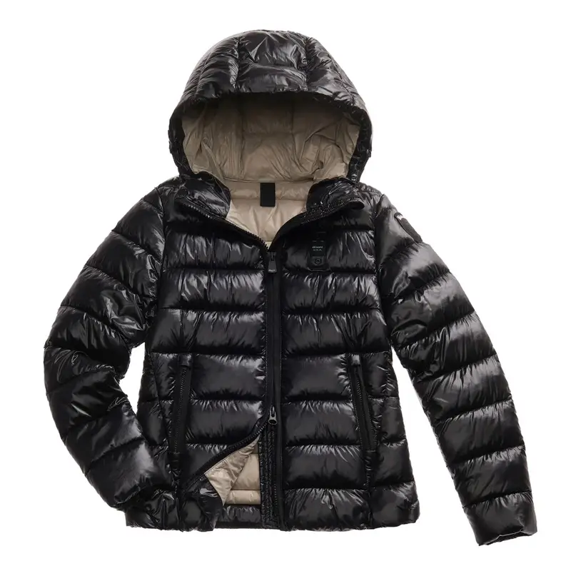 PIUMINO CON CAPPUCCIO CAROLL DONNA Nero