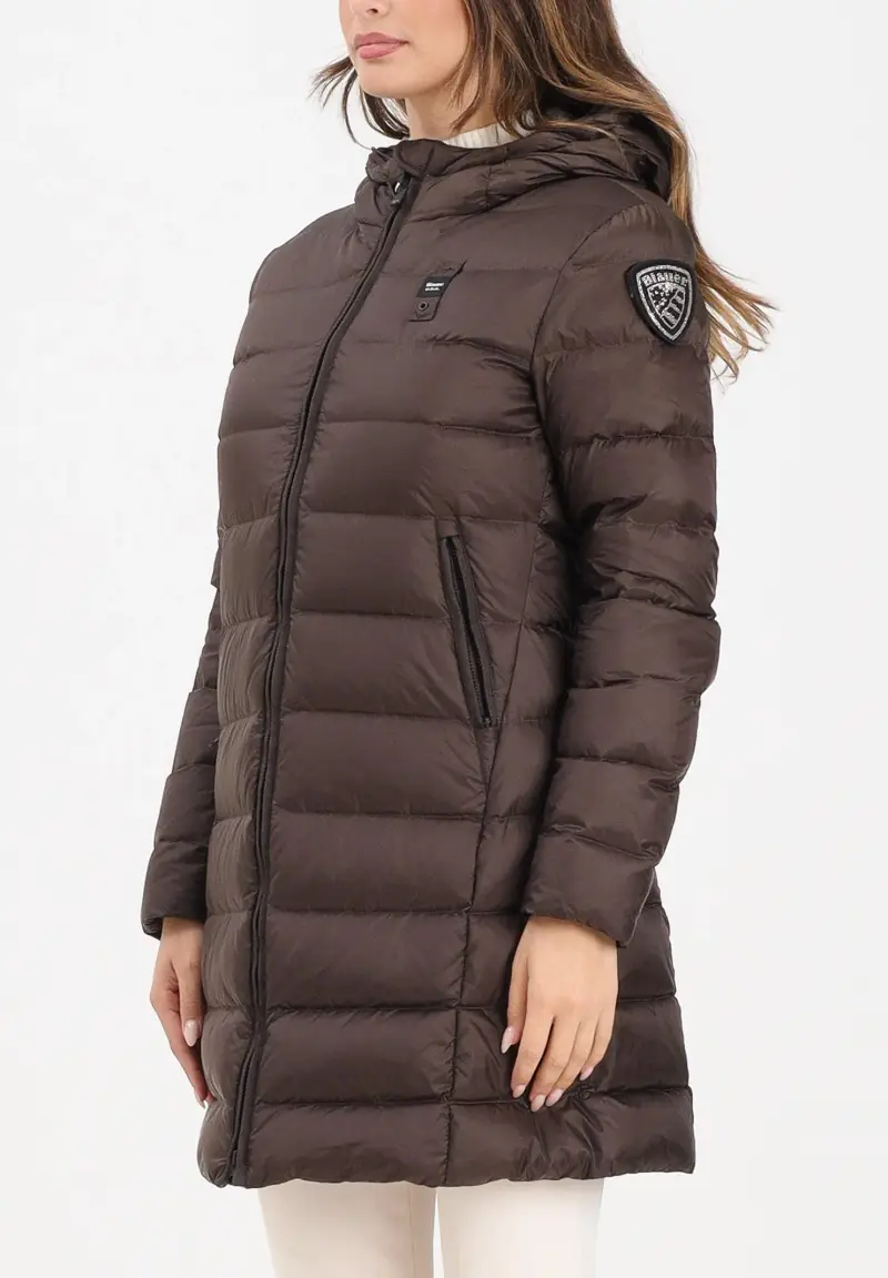 Piumino lungo KRISTIN marrone da donna miniatura 3