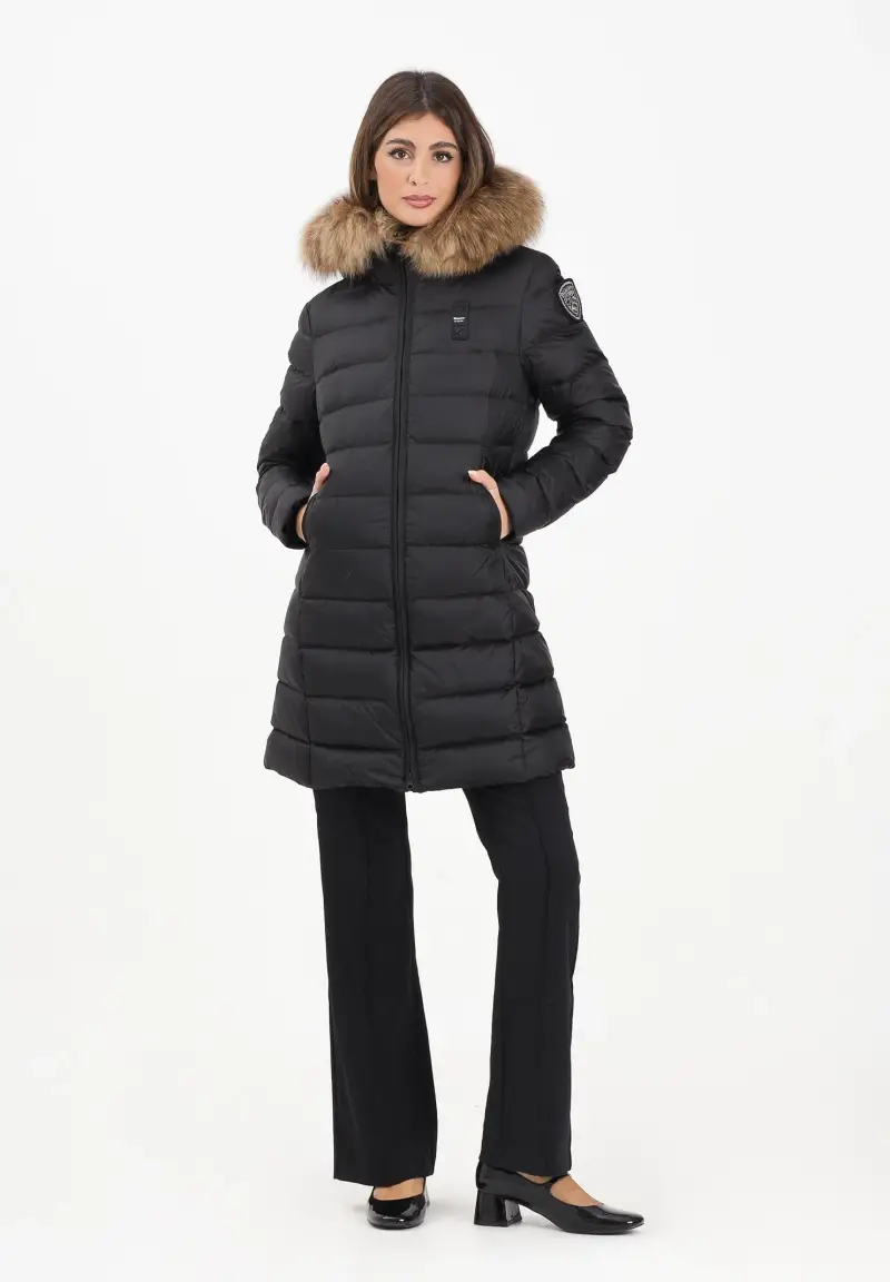 Piumino lungo KRISTIN nero da donna miniatura 2