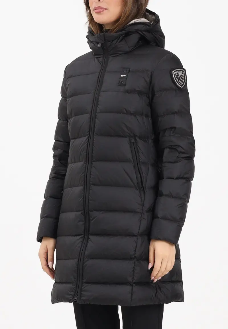 Piumino lungo KRISTIN nero da donna miniatura 3