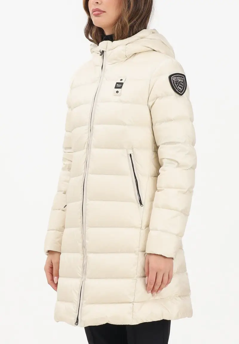 Piumino lungo KRISTIN panna da donna miniatura 3