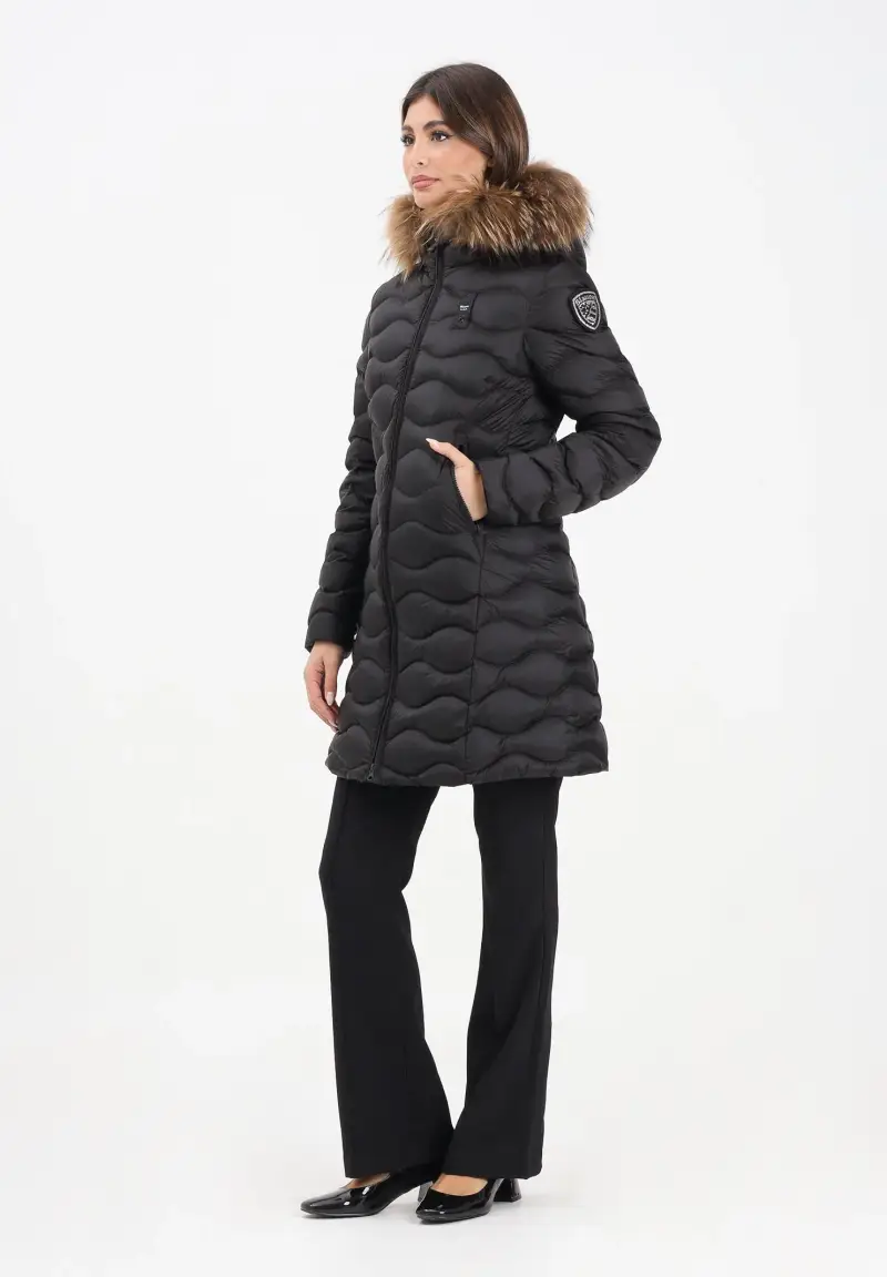 Piumino lungo LYNEL nero da donna miniatura 2