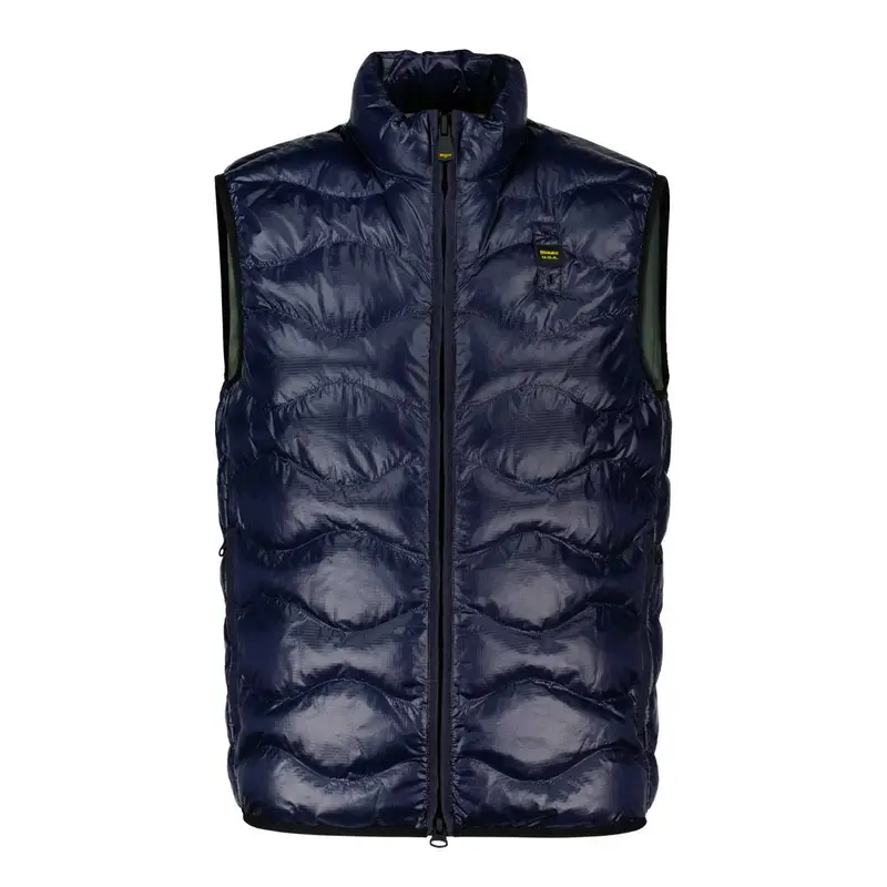 PIUMINO SMANICATO AD ONDE Blu