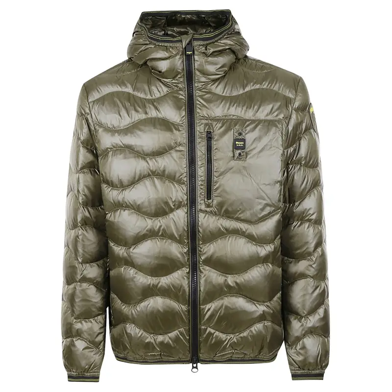 piumino uomo ad onde verde